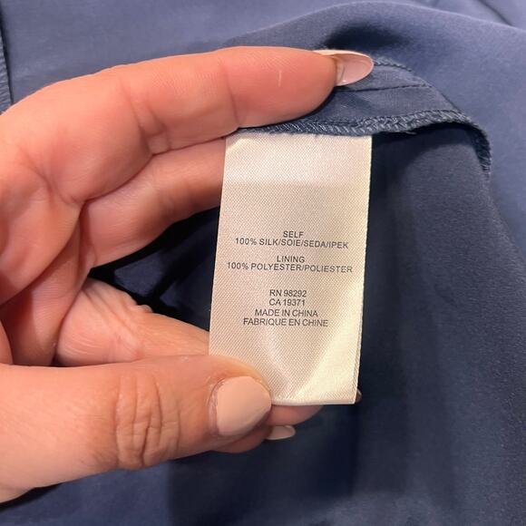 Tibi Blue 100% Silk Sophia Mini Ruffled Sleeveless Dress Sz 4 MSRP $495 - Picture 8 of 14